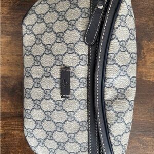 Gucci Beige and Navy Crossbody Bag